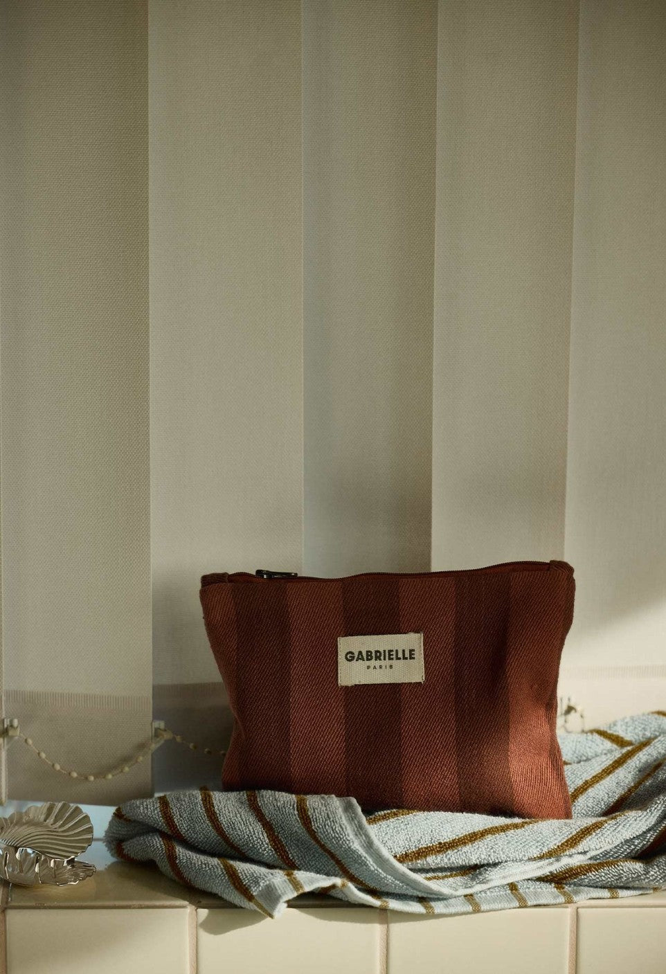 Petite Pochette Rayures Saint-Honoré 20 x 15 cm