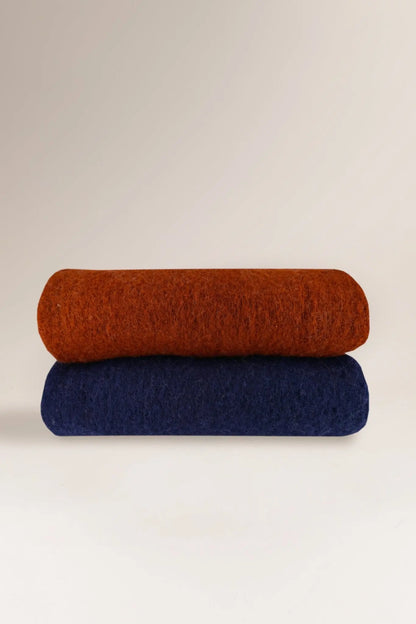 Plaid en Laine N°83 Navy - Blue