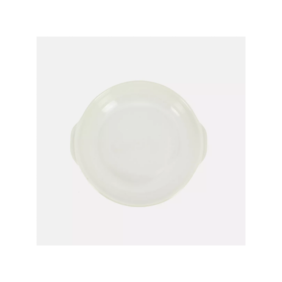 Plat Rond en Grès - Blanc et Naturel 1,4L