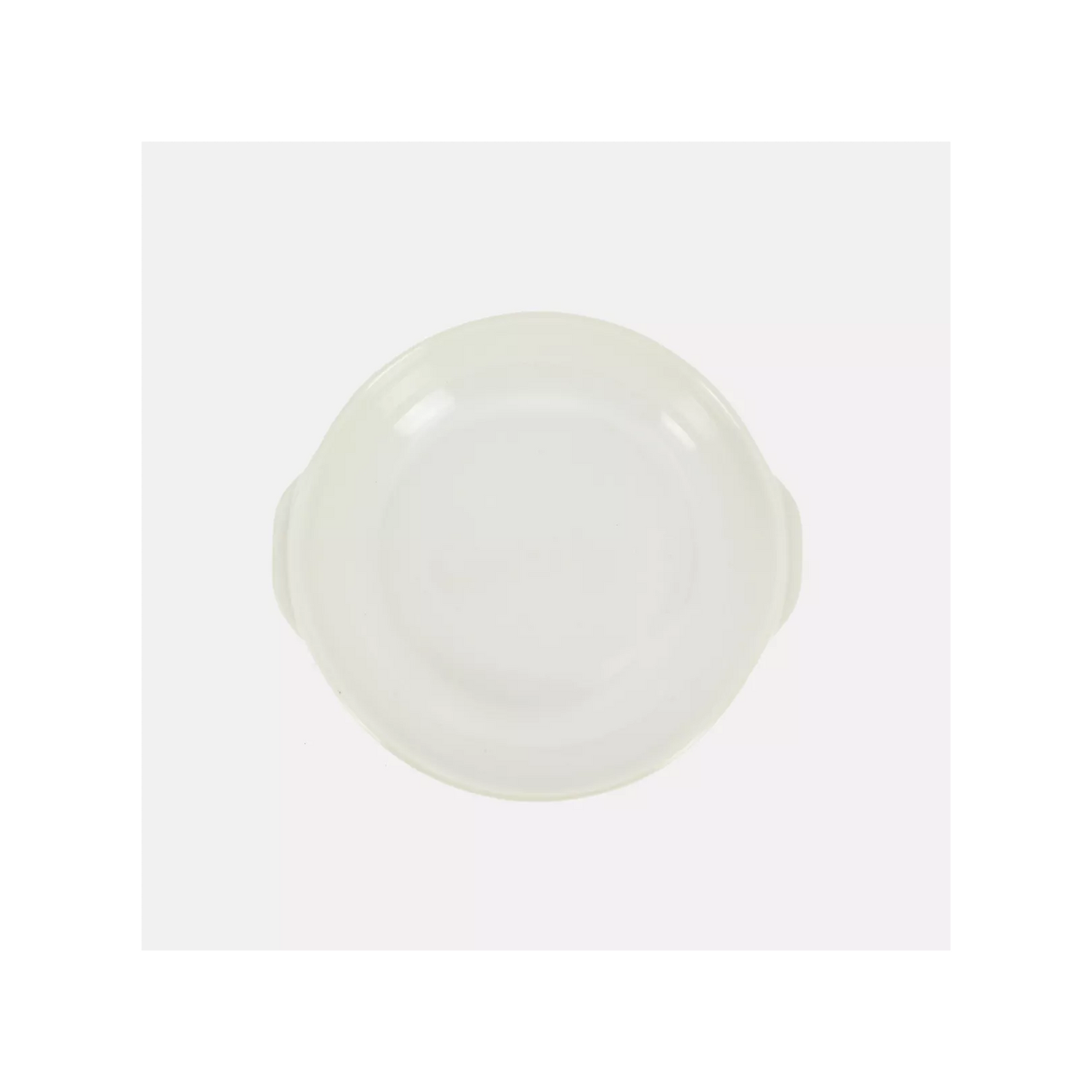 Plat Rond en Grès - Blanc et Naturel 1,4L