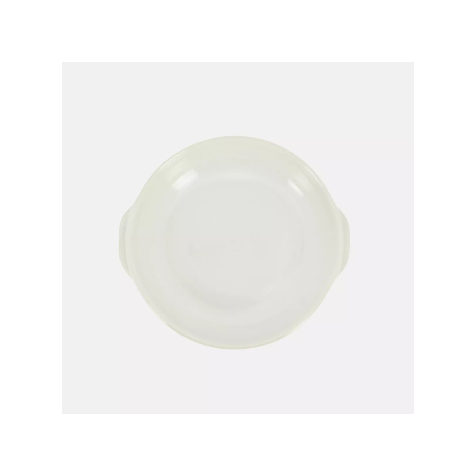 Plat Rond en Grès - Blanc et Naturel 1,4L