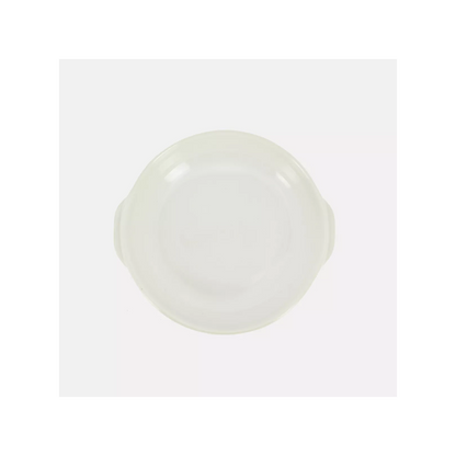 Plat Rond en Grès - Blanc et Naturel 1,4L