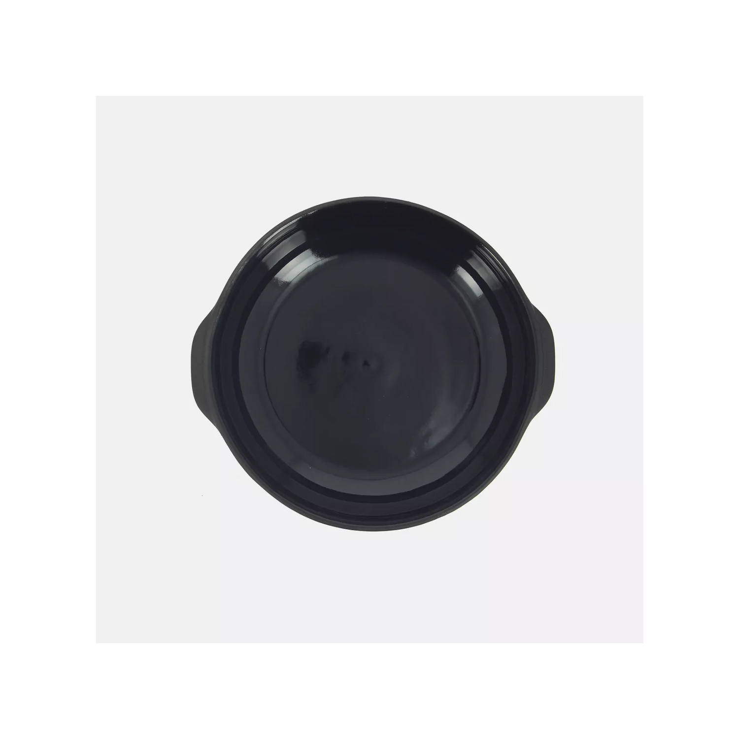 Plat Rond en Grès – Encre Bleu Nuit et Naturel 1,4L