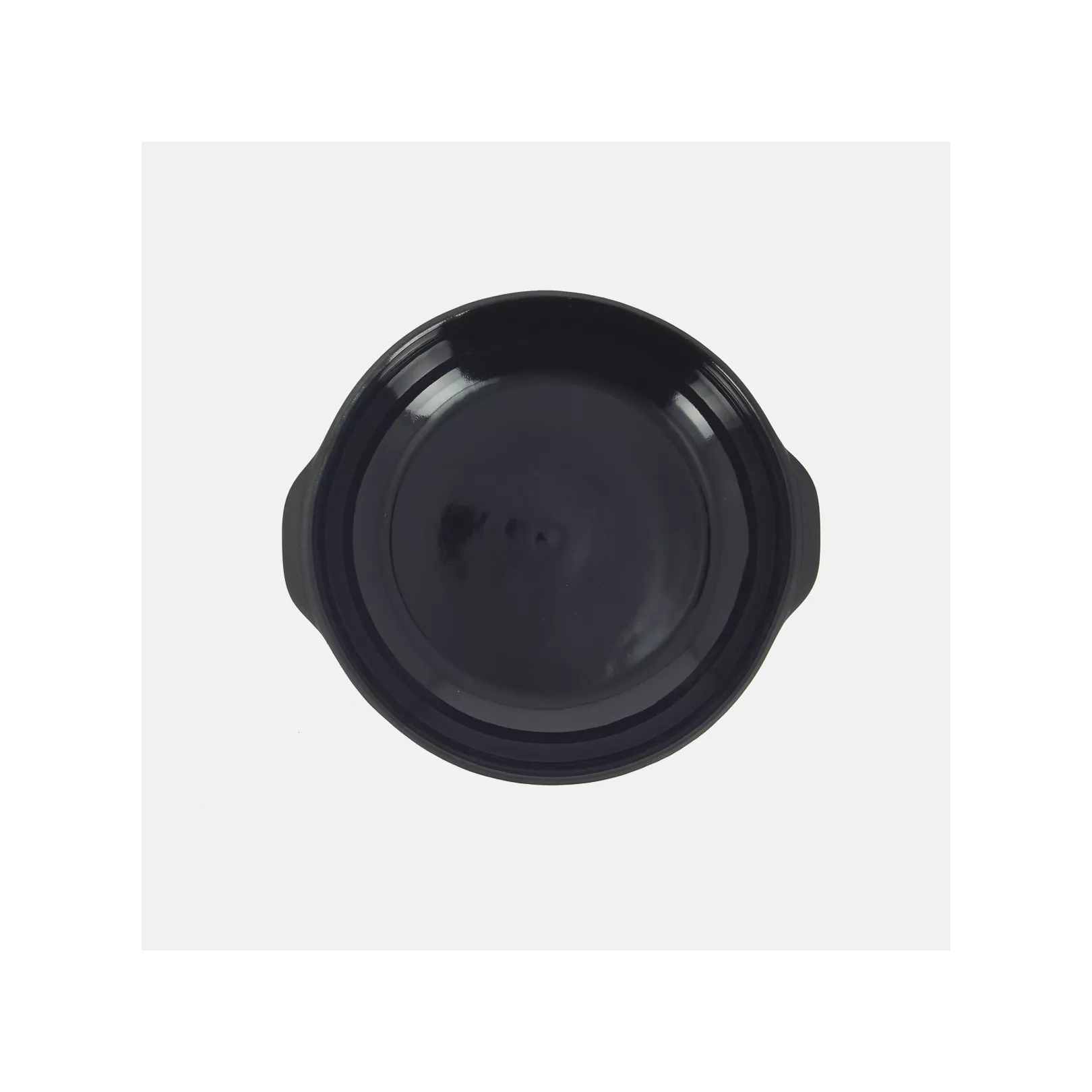 Plat Rond en Grès – Encre Bleu Nuit et Naturel 1,4L