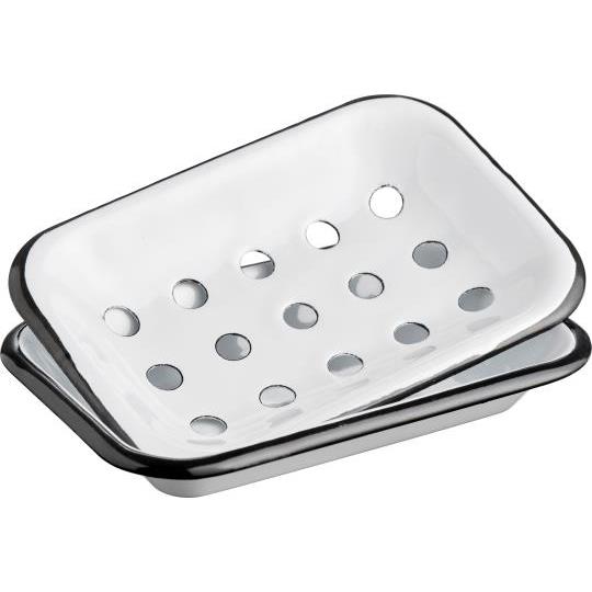 Porte Savon Email Blanc