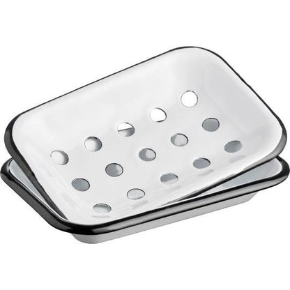 Porte Savon Email Blanc