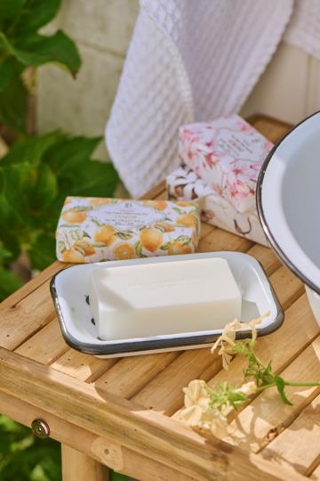Porte Savon Email Blanc