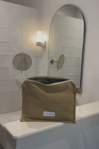 Trousse de Toilette en Coton Bio - Orange Flamboyant
