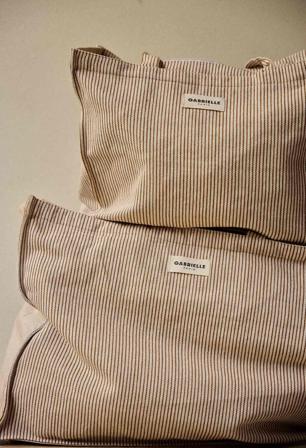 Sac 24H en Coton Rayures Argile