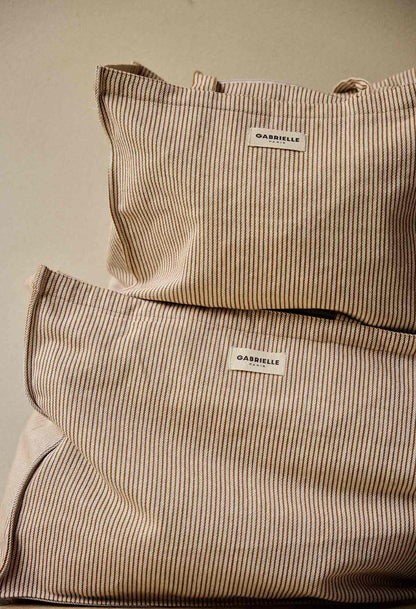 Sac 24H en Coton Rayures Argile