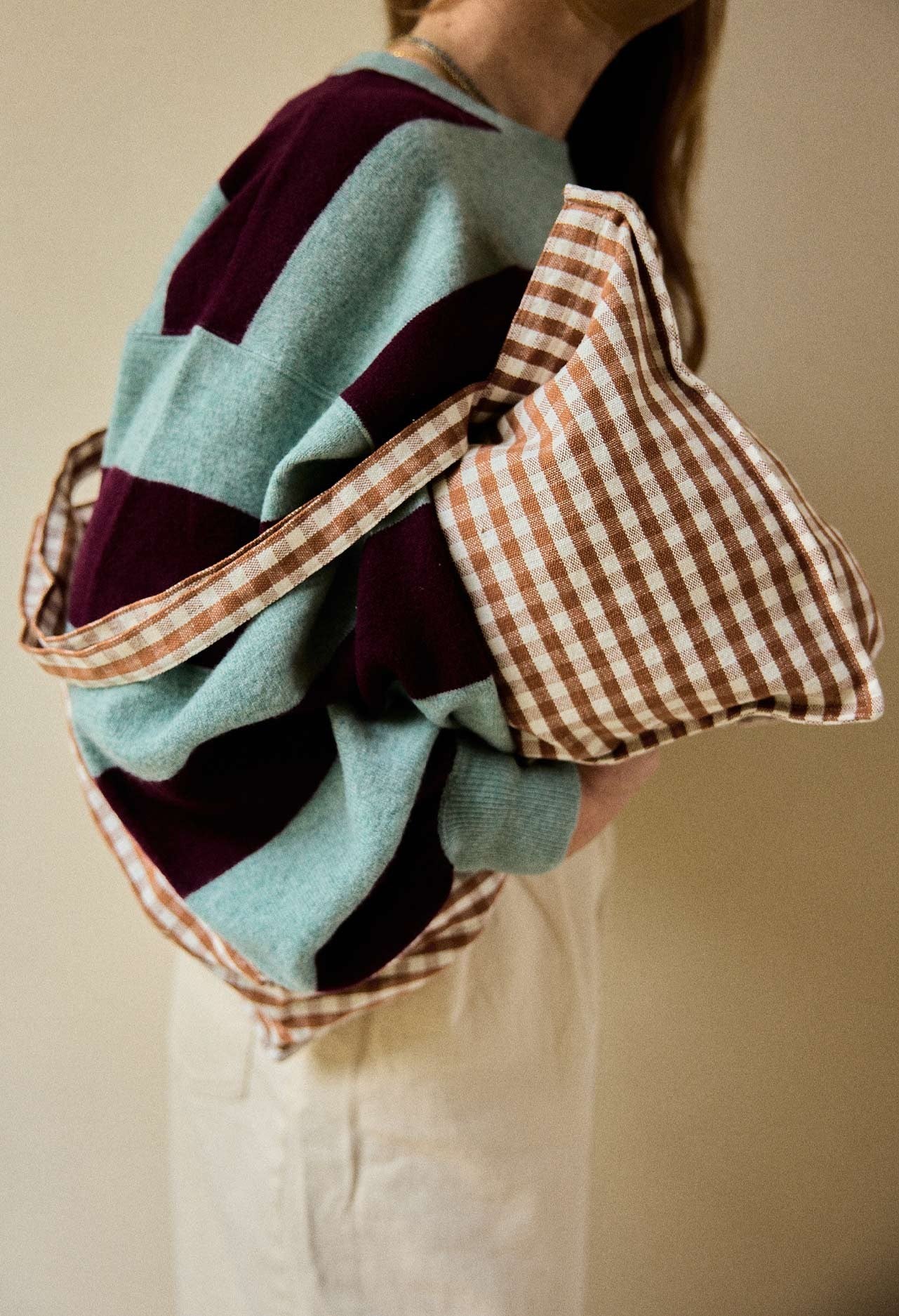 Sac 24H en Coton Vichy Moka