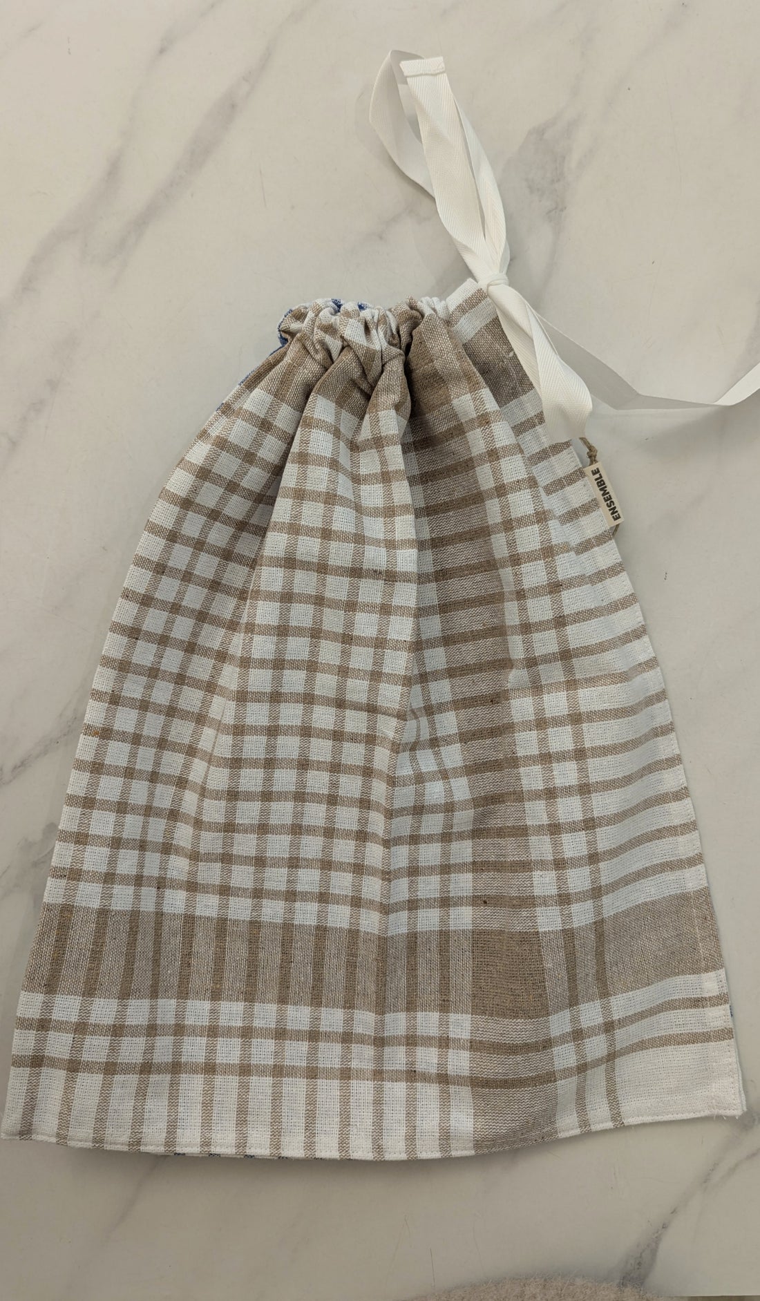 Sac à Pain Tissu Torchon - M - Beige/Vert