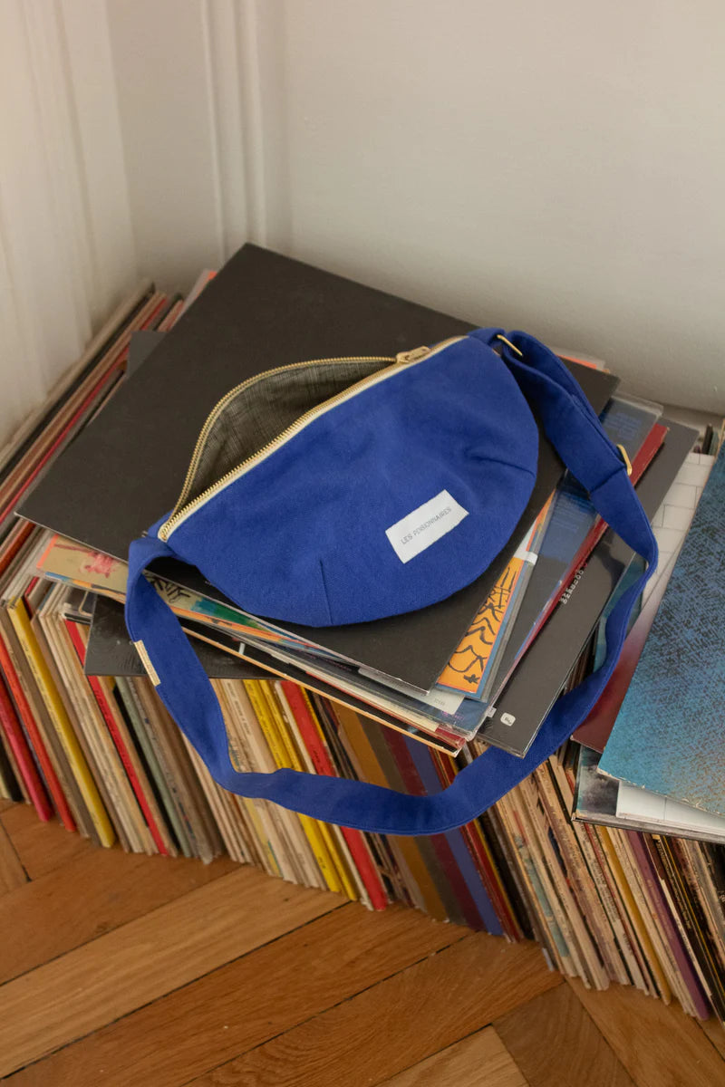 Sac Banane en Toile de Coton Bio - Bleu outremer