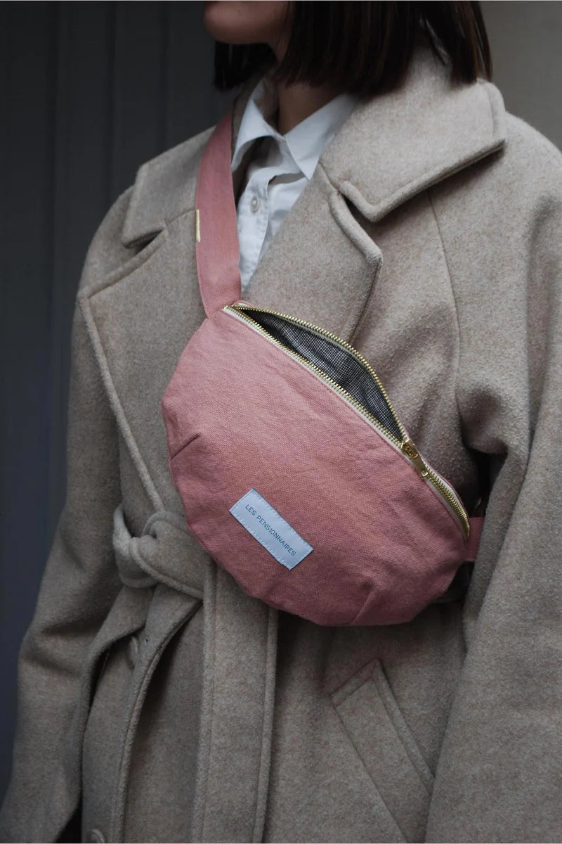 Sac Banane en Toile de Coton Bio - Bois de Rose