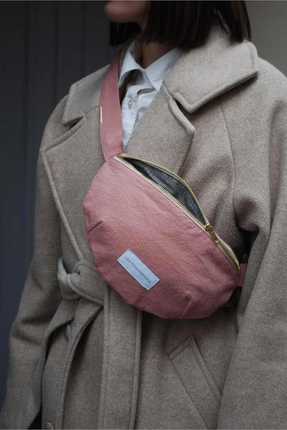 Sac Banane en Toile de Coton Bio - Bois de Rose