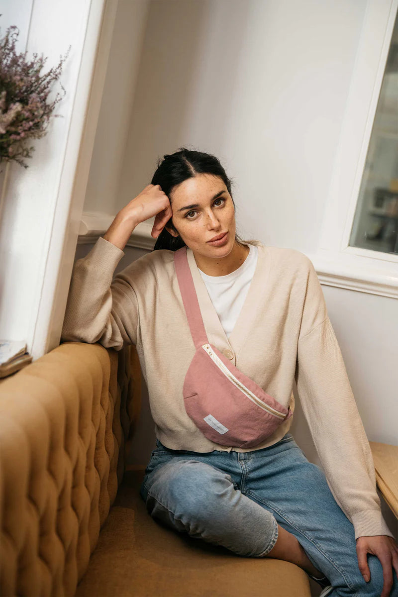 Sac Banane en Toile de Coton Bio - Bois de Rose