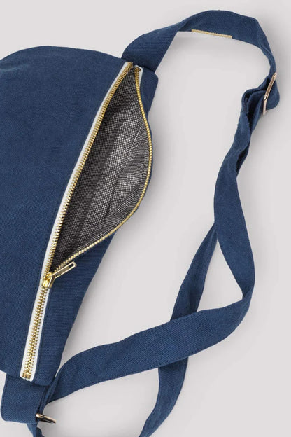 Sac Banane en Toile de Coton Bio - Bleu Orage