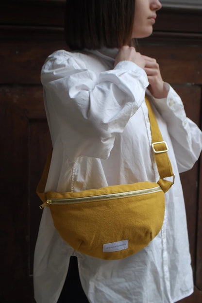 Sac Banane en Toile de Coton Bio - Jaune Safran