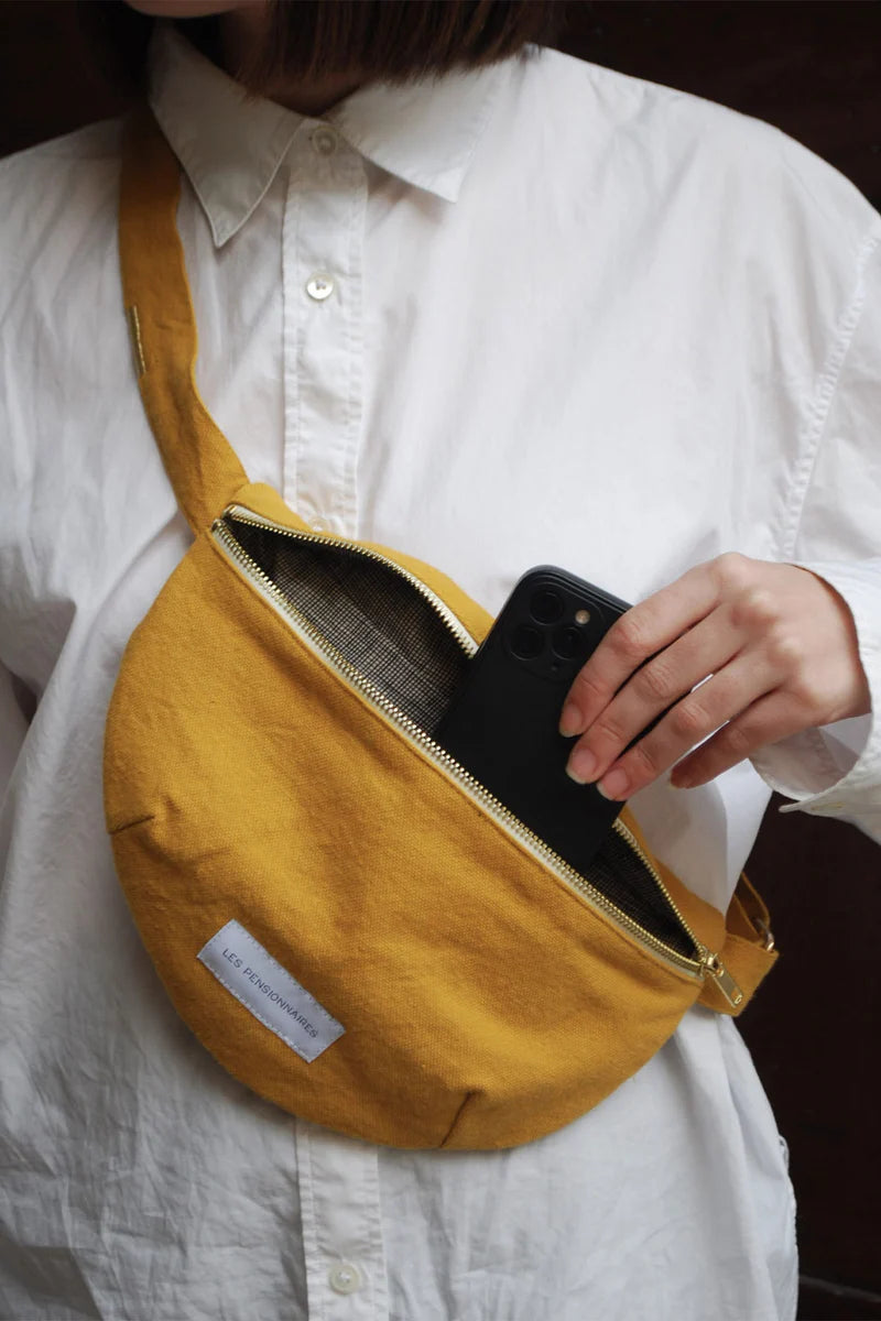 Sac Banane en Toile de Coton Bio - Jaune Safran
