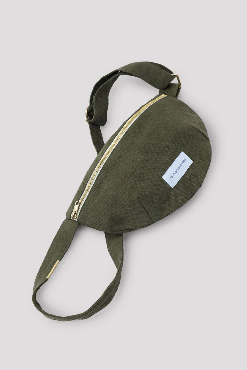 Sac Banane en Toile de Coton Bio - Vert Câpre