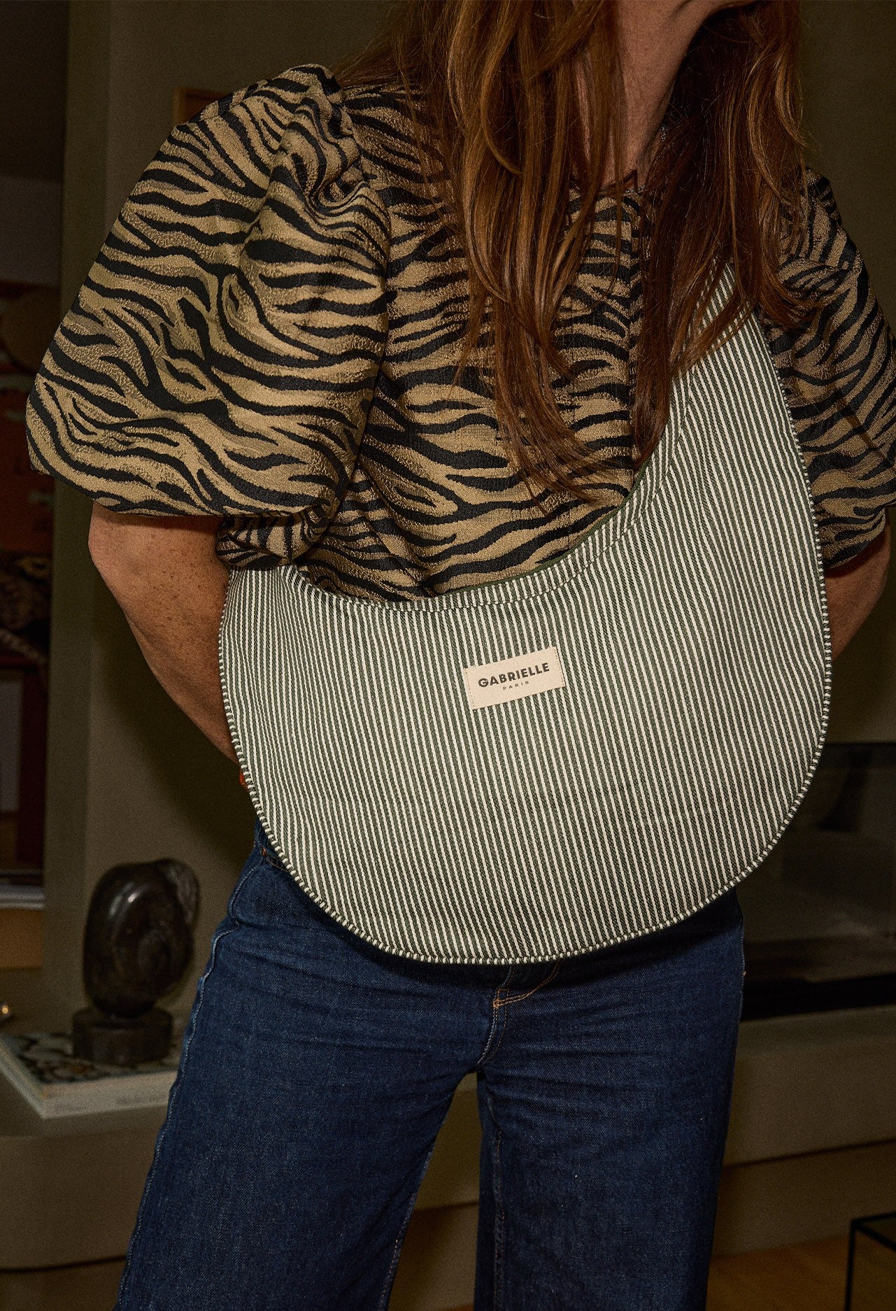 Sac New B - Demi Lune - Rayures Quartz