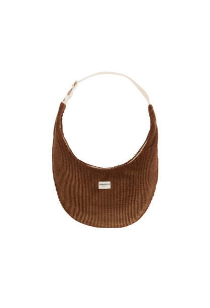 Sac New B - Demi-Lune - Velours - Camel
