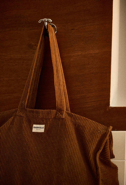 Sac Week-End en Velours Camel