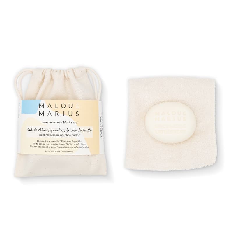 Savon Masque Lait de Chèvre dans Pochette Coton