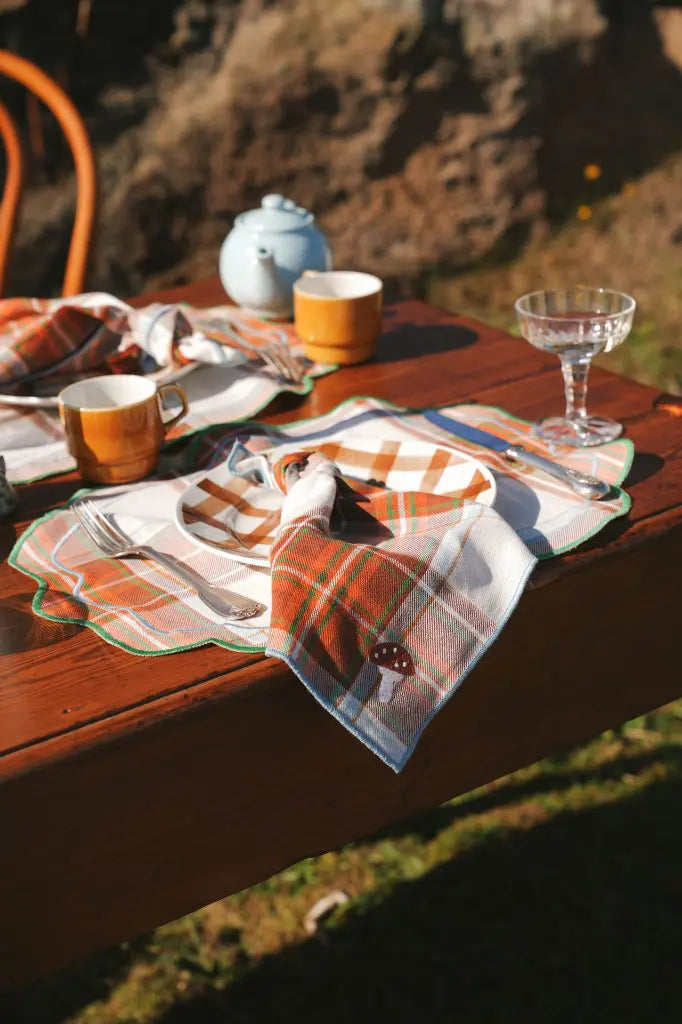 Serviette de Table Highland Cappuccino - Lot de 2