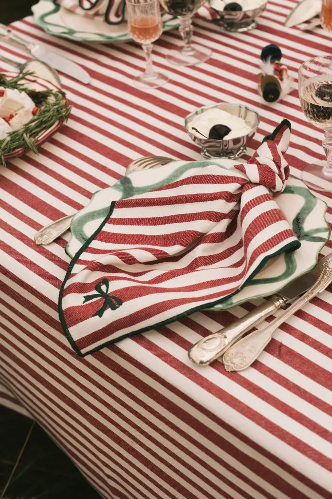 Serviette de Table Noëline Burgundy - Lot de 2