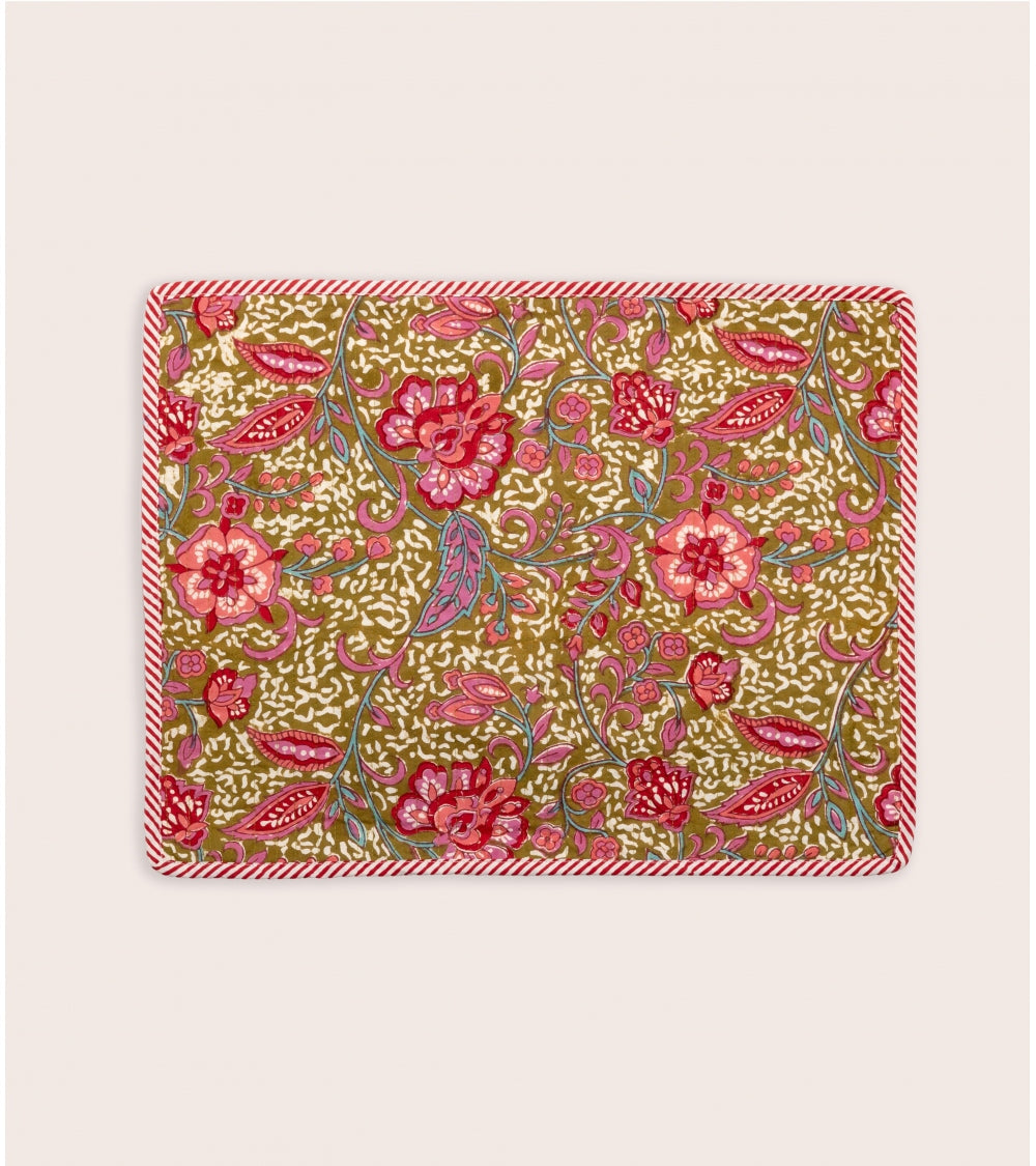 Set de Table Matelassé Lita Kaki 35 x 45