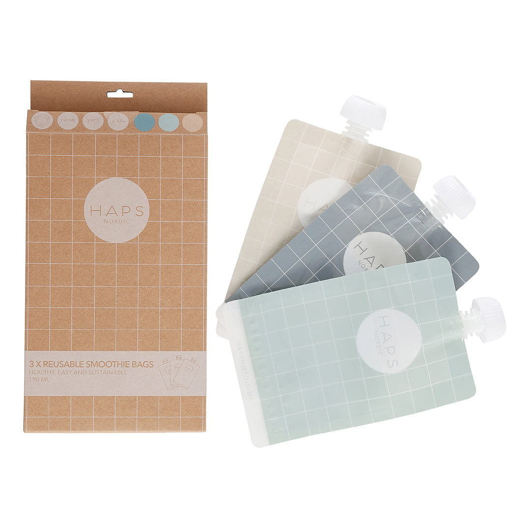 Set de 3 Gourdes à Compotes Réutilisables - Cold Quadrille