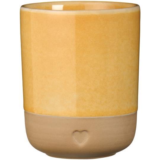 Tasse Cœur en Grès – Jaune