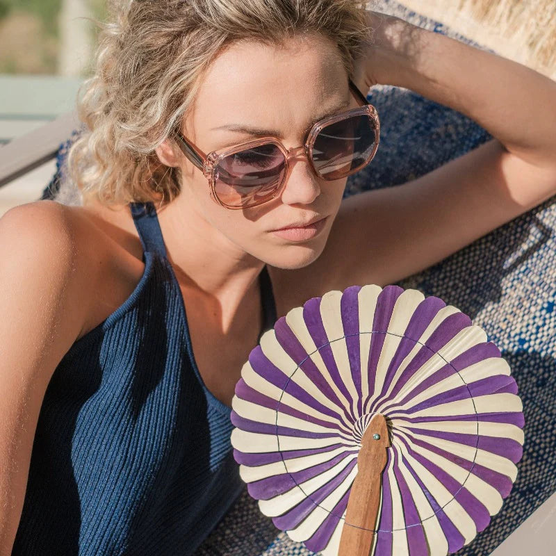 Eventail - Kep Naturel et Violet M