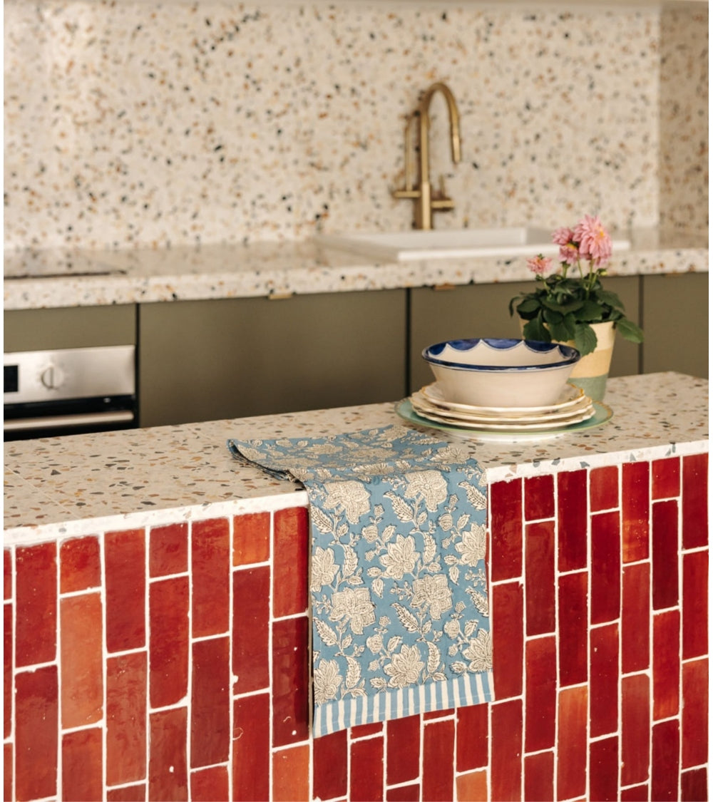Torchon Cuisine Rang Light Blue 50 x 70