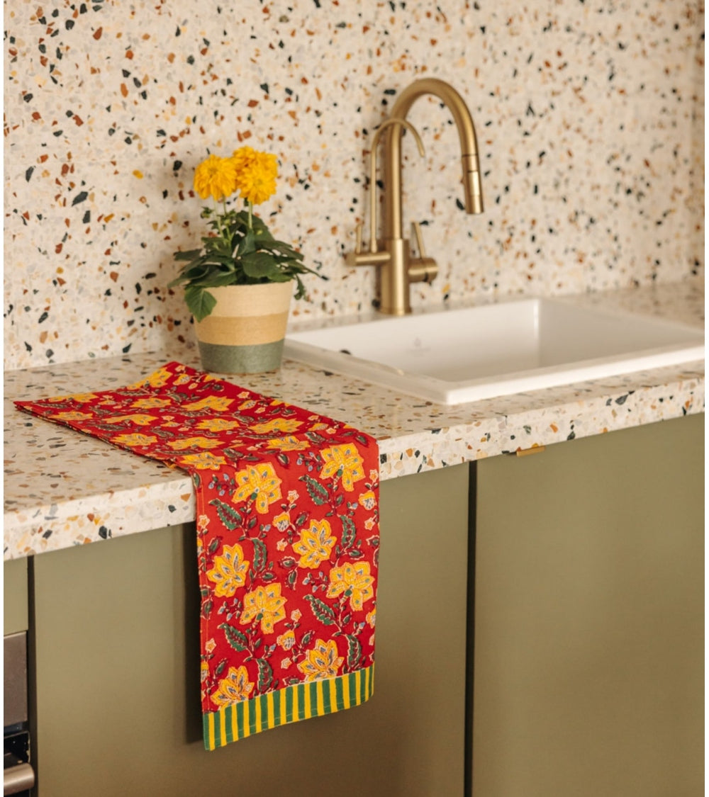 Torchon Cuisine Rang Rouge 50 x 70