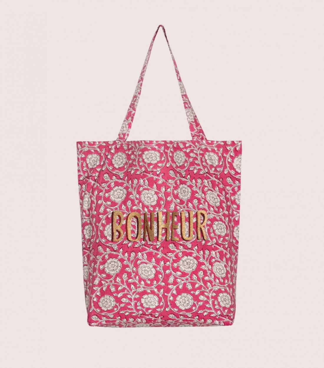 Tote Bag Banna Framboise - Bonheur