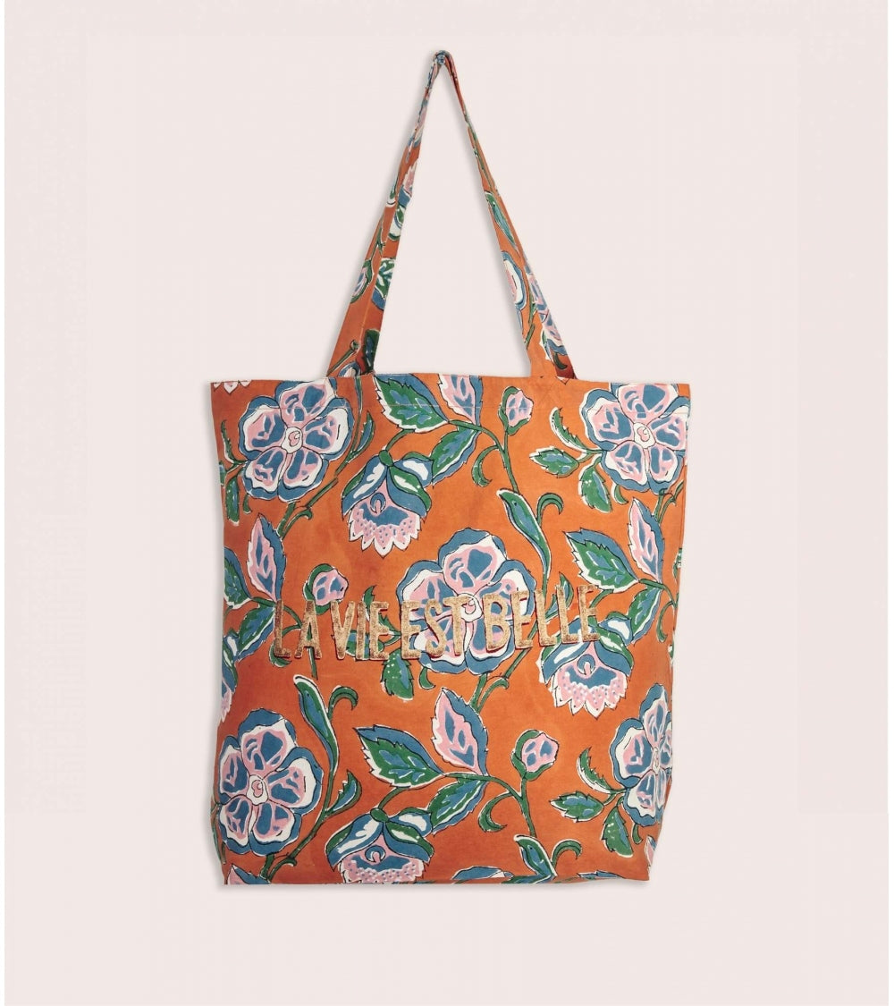 Tote Bag Loni Orange - La vie est belle