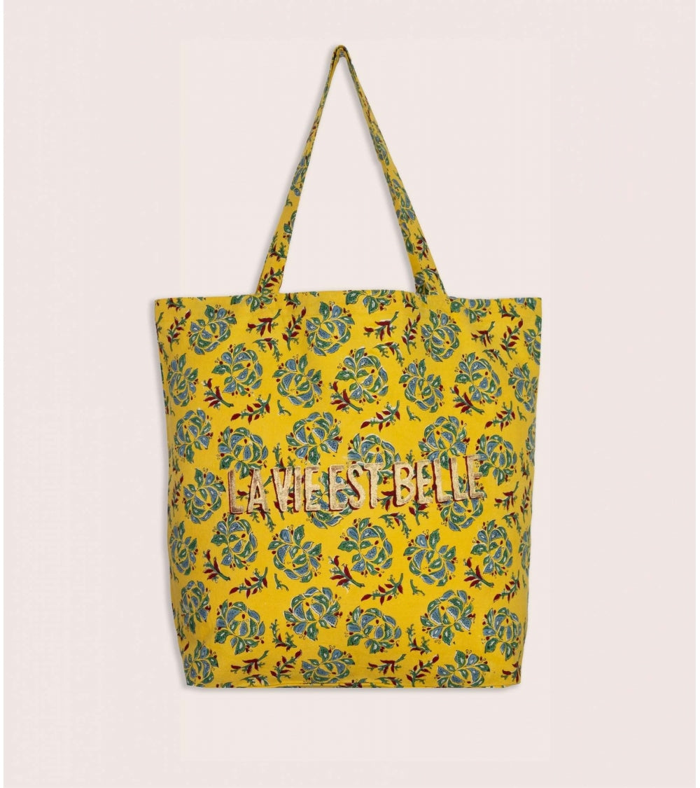 Tote Bag Sarso Jaune - La Vie est Belle