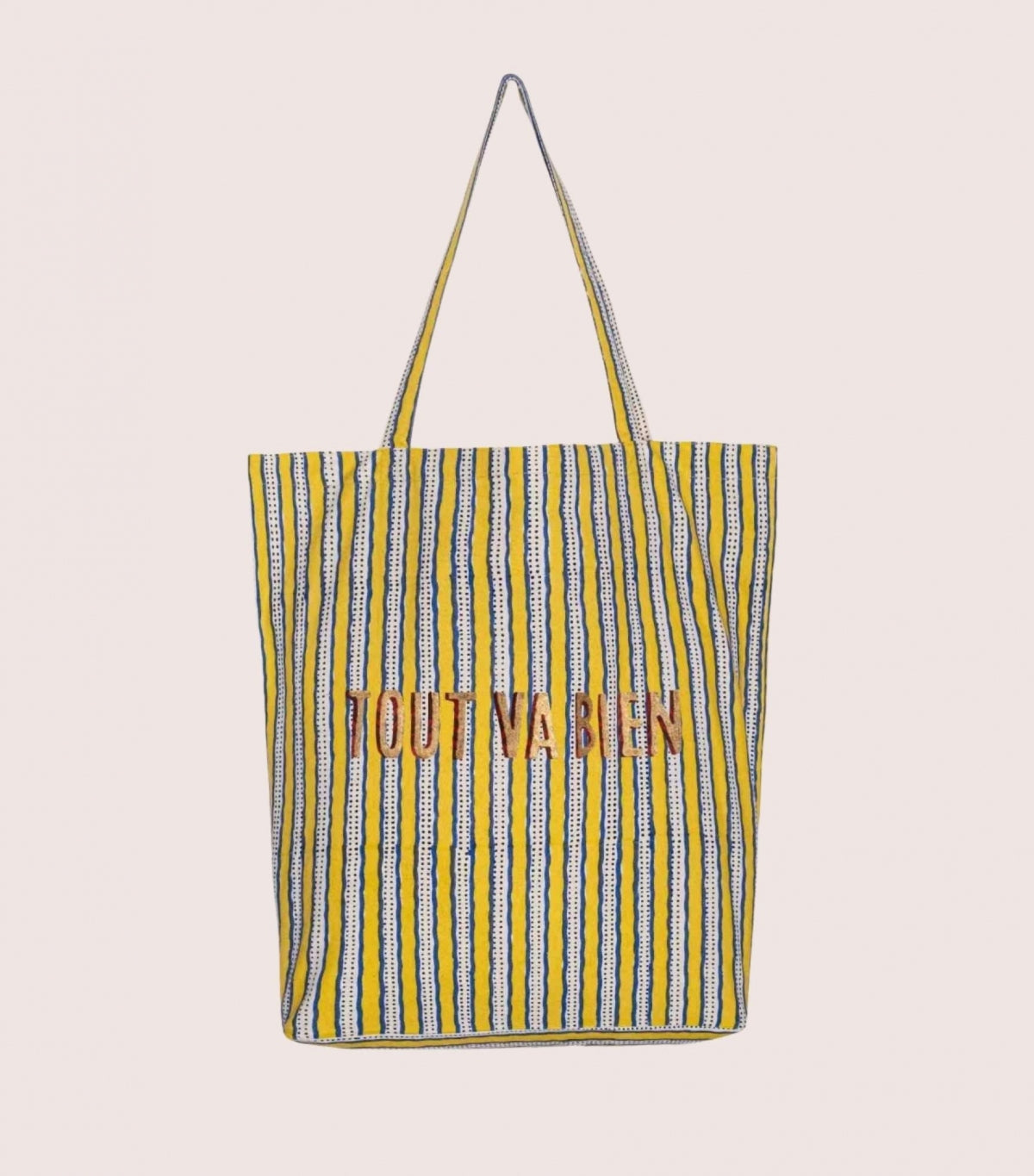 Tote Bag Stripe Jaune - Tout Va Bien