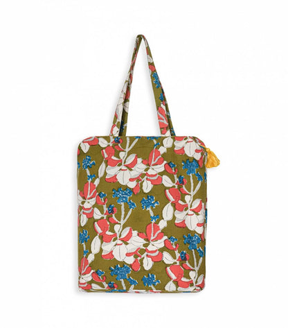 Tote Bag Zippé - Iris Olive