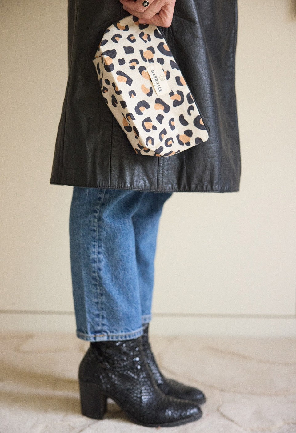 Trousse de Beauté en Coton Léopard