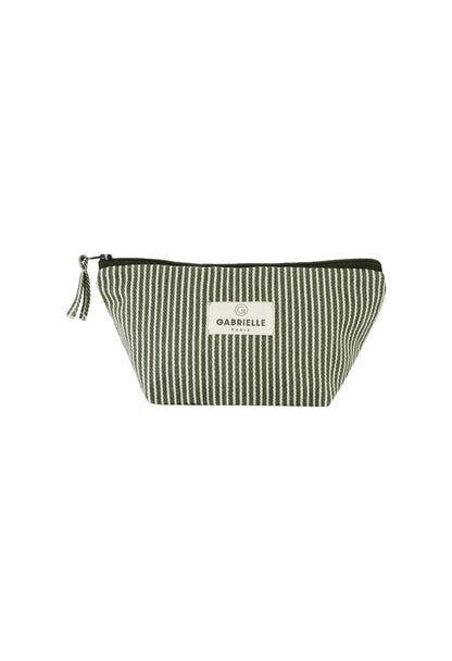 Trousse de Beauté en Coton Rayures Quartz