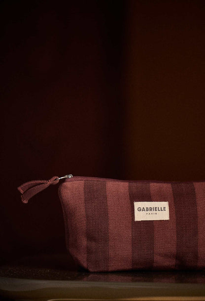 Trousse de Beauté en Coton Rayures Saint-Honoré