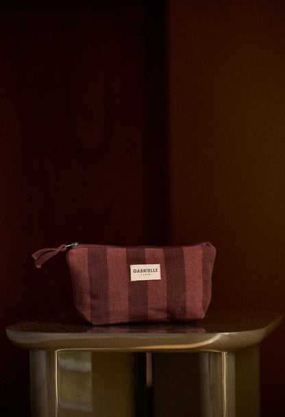 Trousse de Beauté en Coton Rayures Saint-Honoré
