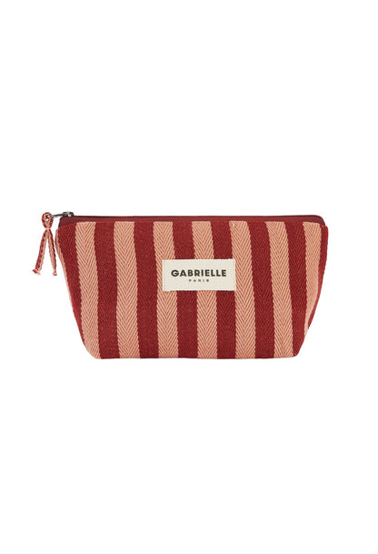 Trousse de Beauté en Coton Rayures Garance