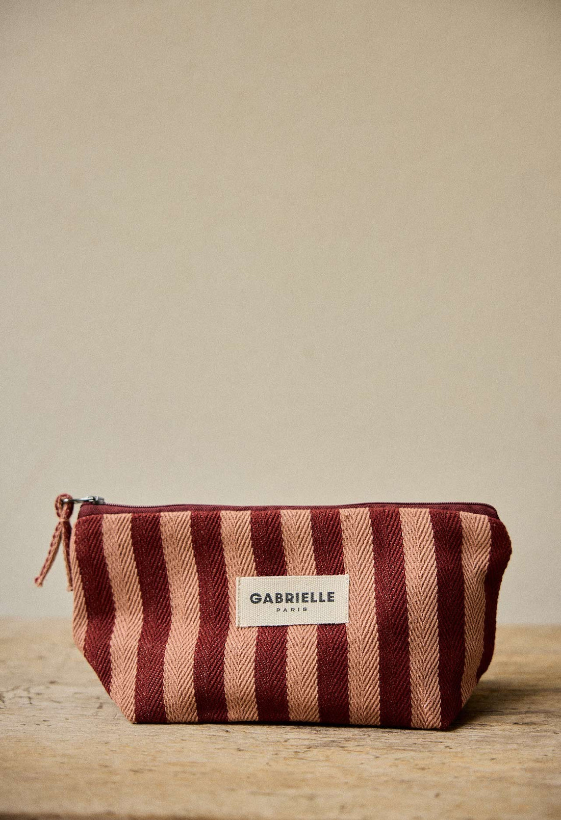 Trousse de Beauté en Coton Rayures Garance