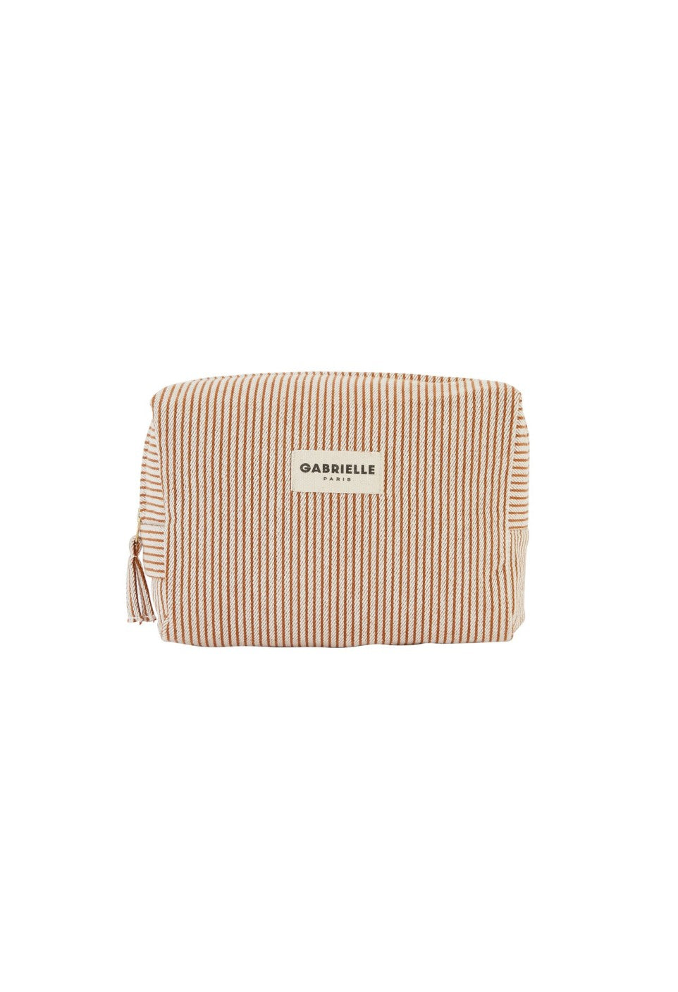Trousse de Toilette en Coton Rayures Argile