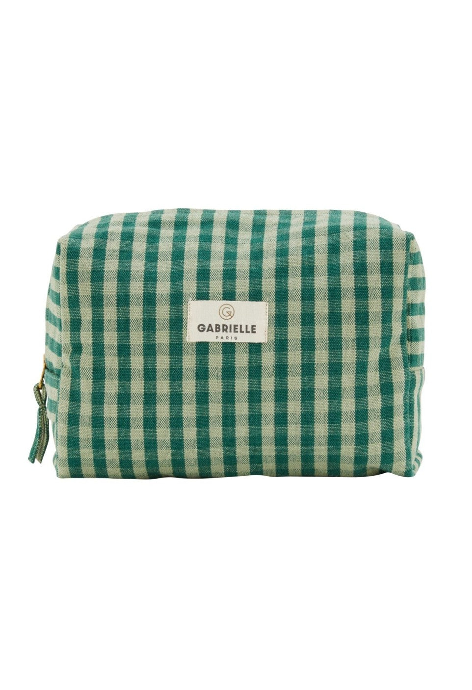 Trousse de Toilette en Coton Vichy Menthe
