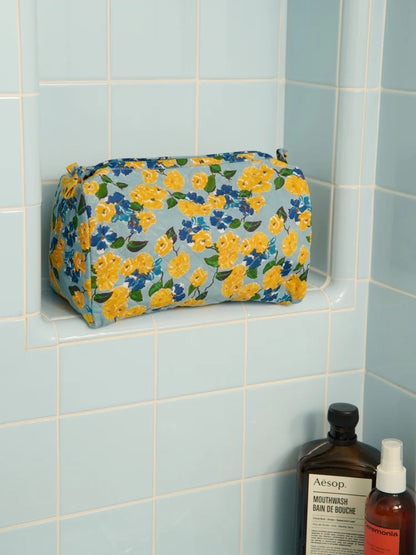 Trousse de Toilette Blue Roses Ronde 22 x 22